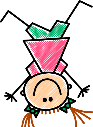 Illustration von einem fröhlichem Kind