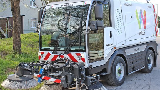 Kehrmaschine Einsatz